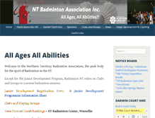 Tablet Screenshot of ntbadminton.org.au